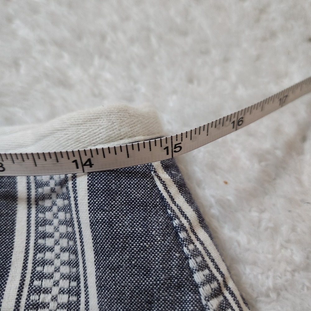 LOFT Outlet Striped A-Line Skirt Women's Size 4 Gray White Casual - Picture 4 of 7